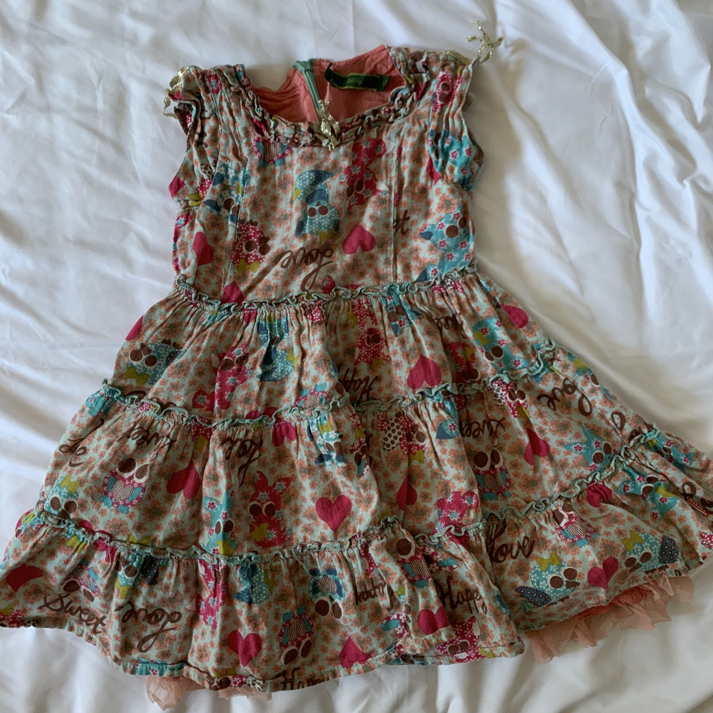 Oilily Pink & Blue Formal Dress (Size 104)